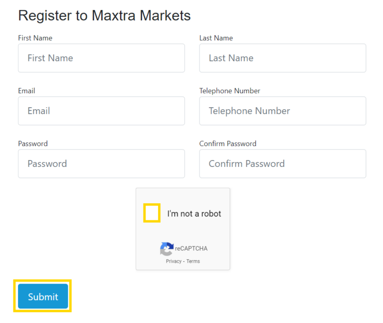 สมัครเปิดบัญชี Maxtra Rich Forex