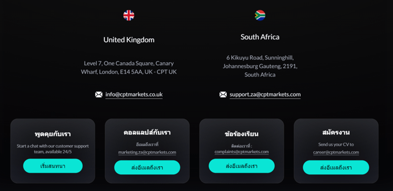 CPT Markets ติดต่อ